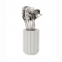 Furi Pro Radial Stone Utensil Holder Snow Terrazzo 11 x 19.5cm