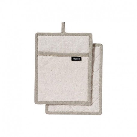 Ladelle Eco Recycled 2pk Pot Holder - Natural