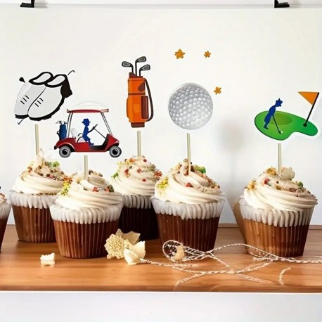 Cake Top Budget Cbrd Golf Themed 6pc