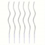 Candles Twisty Spiral Silver 6pc