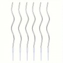 Candles Twisty Spiral Silver 6pc