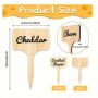 Wooden Cheese Markers 10pcs