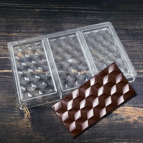 Plastic Chocolate Mould 3D raised