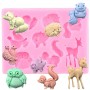 Silicone Mould Forest Animals 7cav