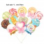 Cake Topper Colourful Lollipops 24pc