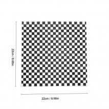 Greaseproof Paper Check Black 20x20cm 50