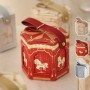 Carousel Treat Box 9x8cm Red