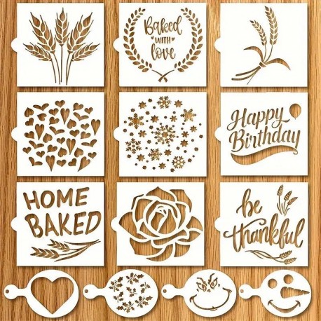 Bread Baking Stencil Set 12pc