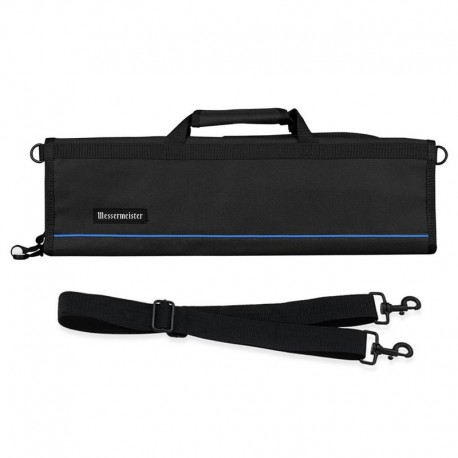 Messermeister Knife Roll 8 Pocket Black Messermeister,Cooks Plus