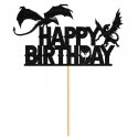 Cake Topper Dragon Black Fei Long