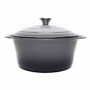 Classica Enameled Round Cast Iron Casserole Dish - Grey 28cm