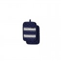 Ladelle Butcher Stripe Series Pot Holders - Navy Blue - Pack of 2