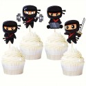 Cake Topper Ninja Asstd 12pc Set