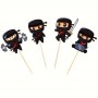 Cake Topper Ninja Asstd 12pc