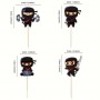 Cake Topper Ninja Asstd 12pc