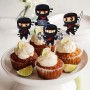 Cake Topper Ninja Asstd 12pc