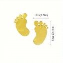 Acrylic Cake Topper Baby Feet Gold 2pcs (pair)