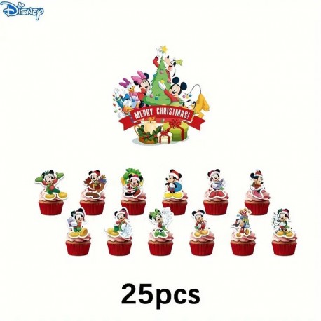 Cake Topper Mickey & Friends Xmas 25pc