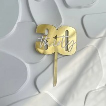 Cake Topper Gold base 30 Thirty