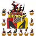 Cake Topper Deadpool & Wolverine 16x14.6cm