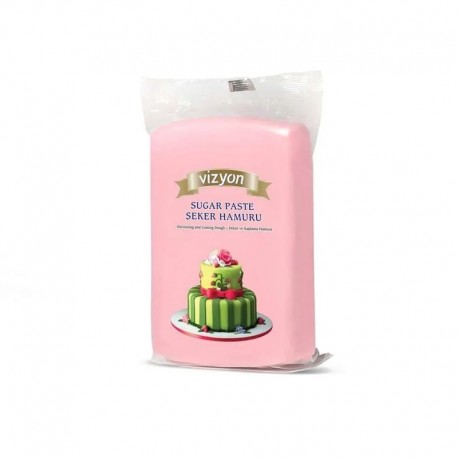 Vizyon Fondant Sugar Paste – Pink 250g Vizyon,Cooks Plus