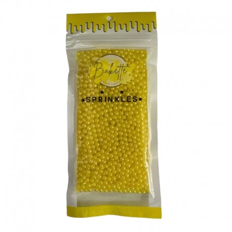 Bakette Sugar Pearls - Pearly Yellow 56g