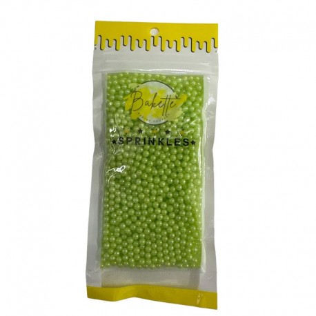 Bakette Sugar Pearls - Pearly Green 56g