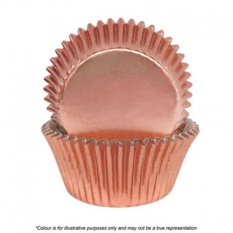 Cake Craft 408 Rose Gold Foil Baking Cups - Pack of 72