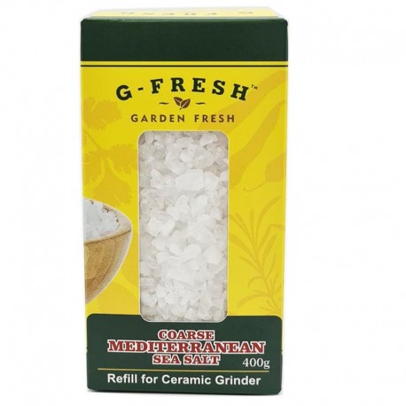 G-Fresh Mediterranean Salt Refill for Refillable Glass Grinder 400g