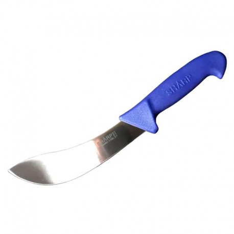 SHARP Curved Skinning Knife – Blue 15cm