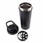 Oasis Dbl Wall Protein Shaker 700ml Blk