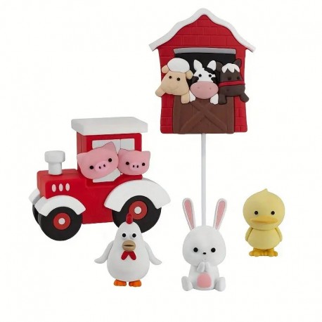 Cake Topper Farm Figurines 5pc Set