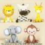 Cake Topper Jungle Safari Figurines 5pc