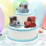 Cake Topper Train Red 1pc