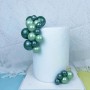 Cake Topper Balls Metallic Green 20pc