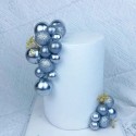 Cake Topper Balls Asstd Silver Tone 20pc