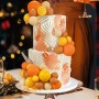 Cake Topper Balls Orange Tones 20pc