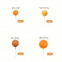 Cake Topper Balls Orange Tones 20pc