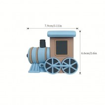 Cake Topper Train Blue 1pc