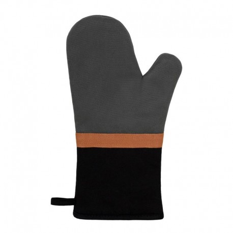 Selby Oven Mitt 34x15 Charcoal & Black