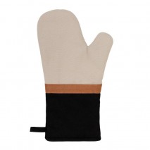 Selby Oven Mitt 34x15 Sandstone & Black