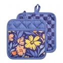 Millie Pot Holder 2pk 21x21cm Dusty Blue