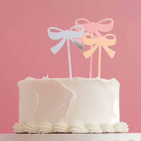 C&C Milkshake Bows Cake Topper - Mixed (3 Bows)