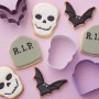 Wilton Halloween Cookie Cutter Set - Bat, Tombstone & Skull