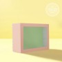 Papyrus Rectangle Dual-Colour Scalloped Cake Board - Pink & Green 14x10inch