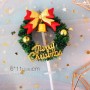 Mini Cake Topper Christmas Wreath