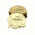 Acrylic Topper Snowflake Merry Christmas Gold