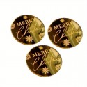 Acrylic Topper Gold Round Merry Christmas