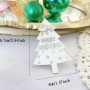 Acrylic Cake Topper Xmas Tree Silver 1pc