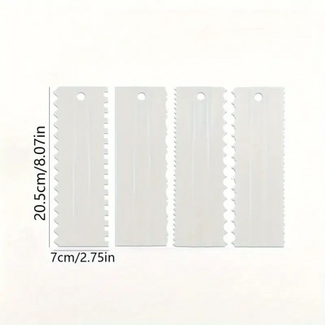 Buttercream Comb Plastic 4pc Set